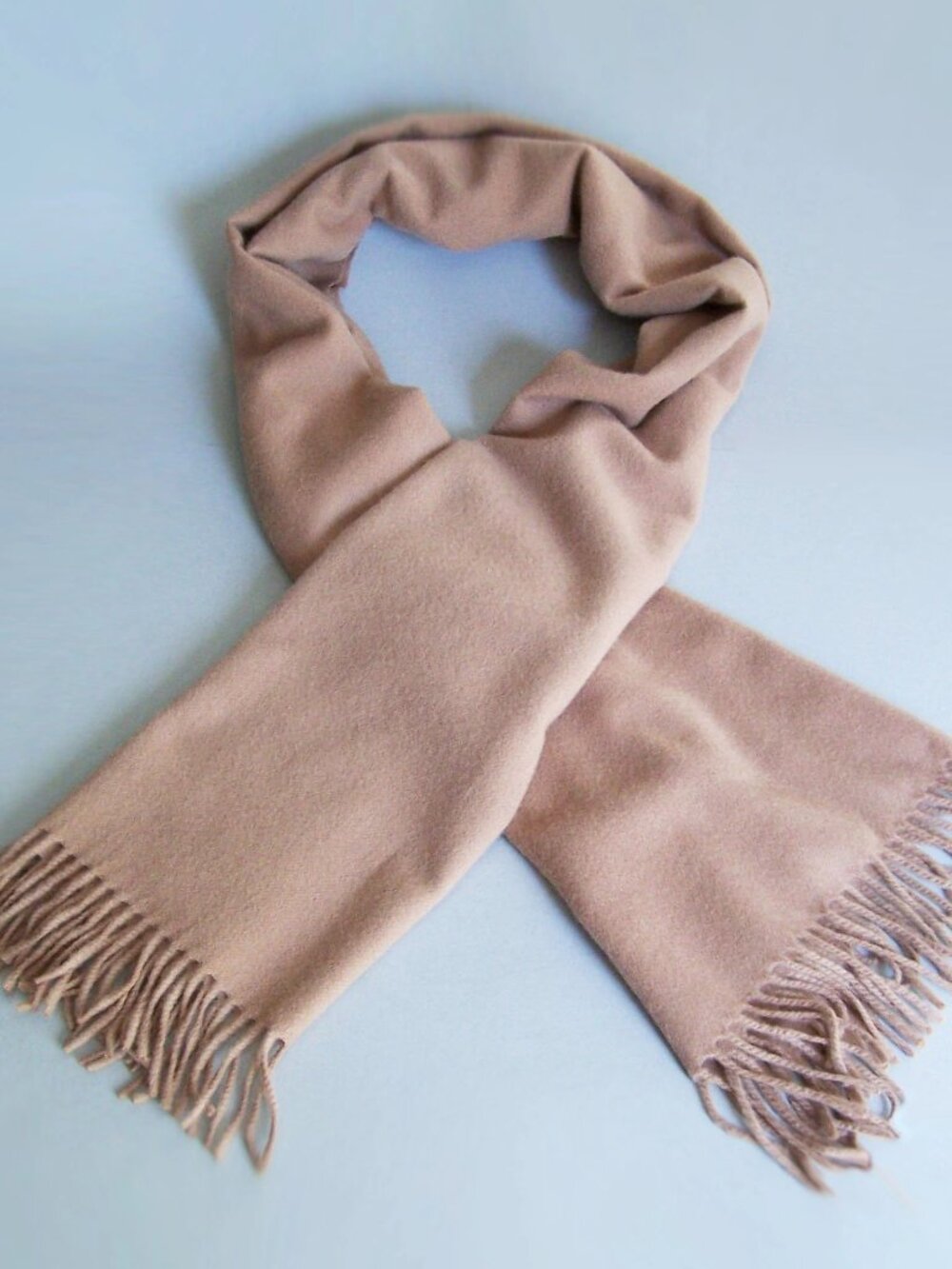 Maison Kitsune Beige Wool Scarf - Fox Emblem, Made in Italy